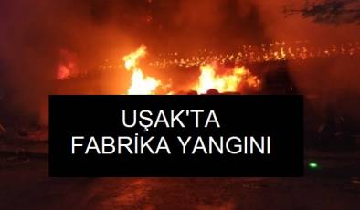 Uşak’ta tekstil fabrikasıda yangın çıktı