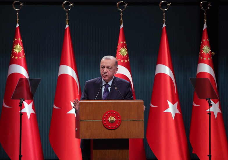Cumhurbaşkanı Erdoğan,Cumhurbaşkanlığı Kabinesi Toplantısı’nın ardından yaptığı açıklamada, - 2021 12 08 kabine bt 03