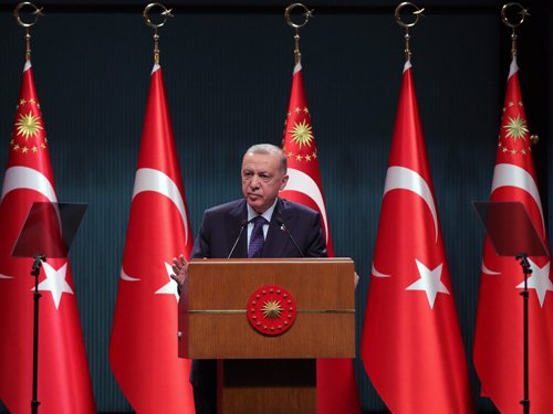 Cumhurbaşkanı Erdoğan,Cumhurbaşkanlığı Kabinesi Toplantısı’nın ardından yaptığı açıklamada, - 2021 12 08 kabine bt 1