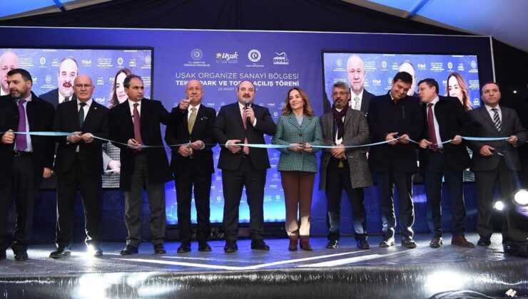 Sanayi ve Teknoloji Bakanı Mustafa Varank, Uşak OSB’de Teknopark ve OSB Altyapı Yatırımlarının Toplu Açılışını Yaptı.