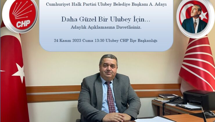 Uşak’ın Ulubey İlçesinde, İl Genel Meclisi Üyesi Selim Saka, Ulubey Belediye Başkanlığı Aday Adayı Açıklayacağı Bildirildi.