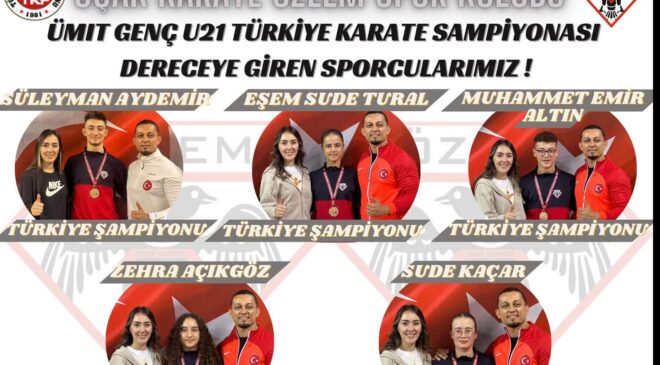 Uşak Karate Özlem Spor Kulübü 5 Madalya Kazanarak  Tüm Rakiplerini Geçerek Türkiye İkincisi Oldu .