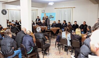 İYİ Parti Uşak Belediye Başkan Adayı Muhammet Gür, Bölme’de Kahvehane Ziyaretinde Bulundu