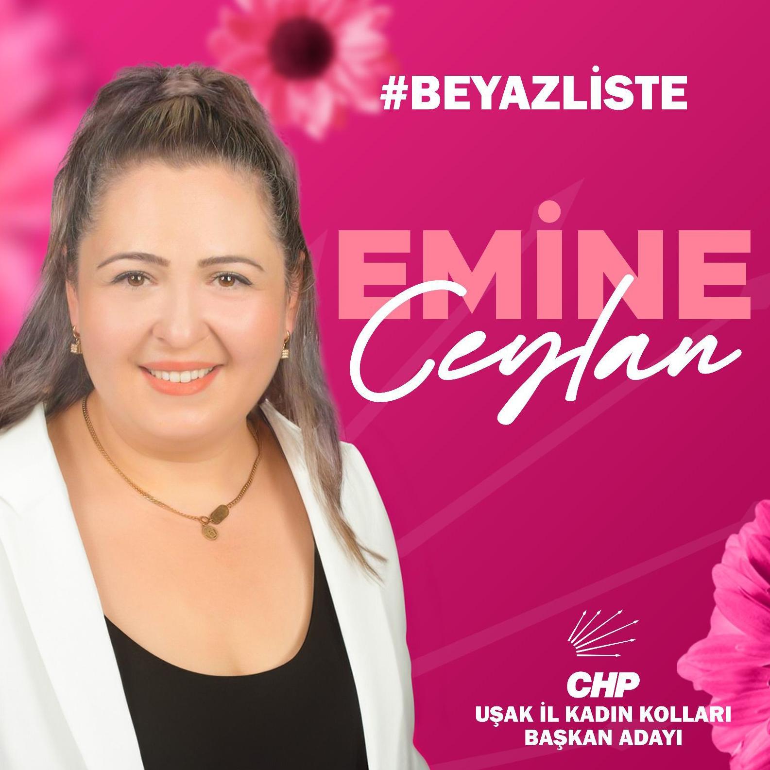 Emine Ceylan Bugün CHP Uşak İl Kadın Kolları Başkanlığına Adaylığını Resmen Açıkladı