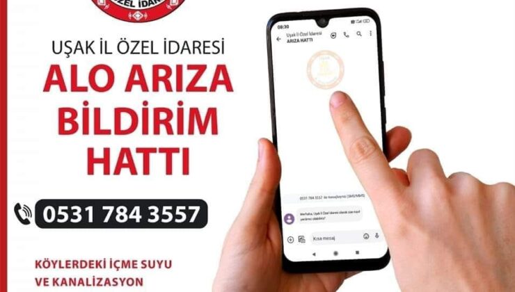 Uşak İl Özel İdaresi Duyurusu: İçme Suyu ve Kanalizasyon Şebeke Arızaları İçin İletişim Bilgisi