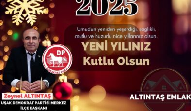 Demokrat Parti Merkez İlçe Başkanı ve Merkez Yürütme Kurulu (MYK) Üyesi Sayın Zeynel Altıntaş’tan Yeni Yıl Mesajı