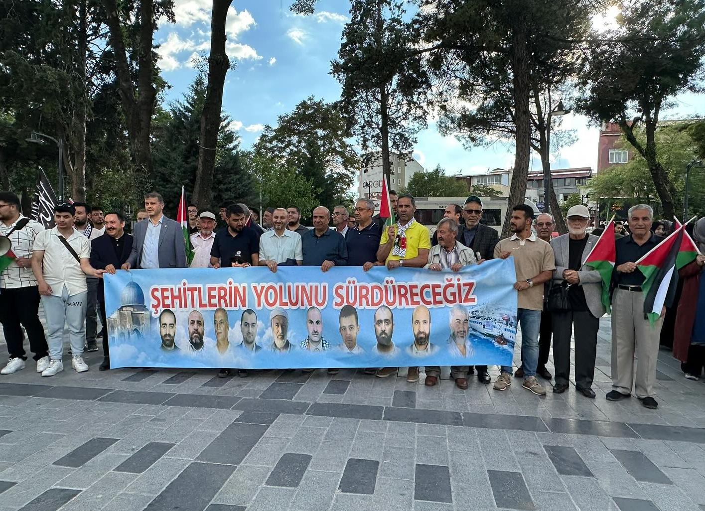 Mavi Marmara Seferinin yıldönümü ve Gazze’de verilen şehitler adına basın açıklaması yapıldı