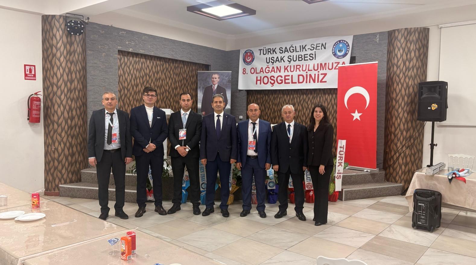 TÜRK SAĞLIK-SEN UŞAK ŞUBESİ 8. OLAĞAN GENEL KURULU GERÇEKLEŞTİRİLDİ