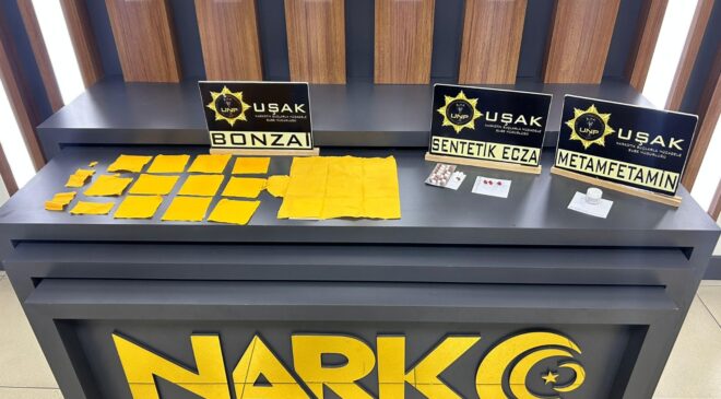Uşak’ta Eş Zamanlı Uyuşturucu Operasyonu: 5 Şüpheli Tutuklandı, Binlerce Kullanımlık Madde Ele Geçirildi