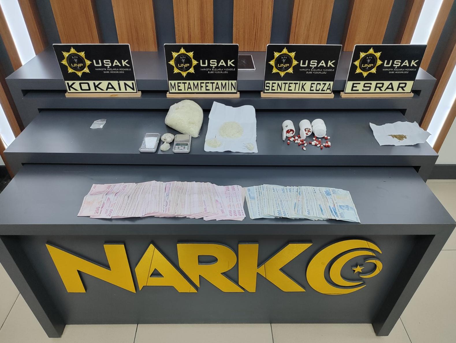 Uşak’ta Uyuşturucuya Geçit Yok: Eş Zamanlı Operasyonlarda Yüklü Miktarda Madde ve 8 Tutuklama