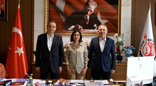 UTSO YÖNETİMİNDEN BELEDİYEYE NEZAKET ZİYARETİ