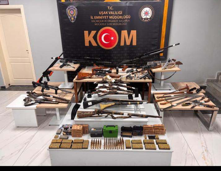 Uşak’ta Güvenlik Güçlerinden Kritik Hamle: Yasa Dışı Silahlanmaya Darbe
